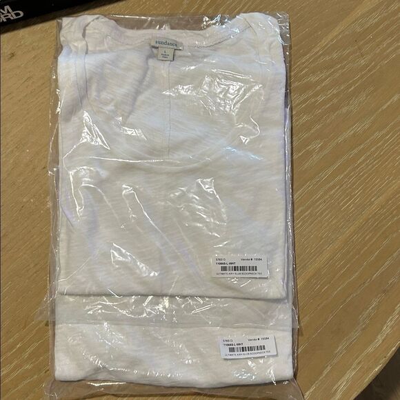 Sundance BUNDLE TWO Women's Ultimate Airy Slub T-Shirt, White, Size Large, NWT - Picture 3 of 5